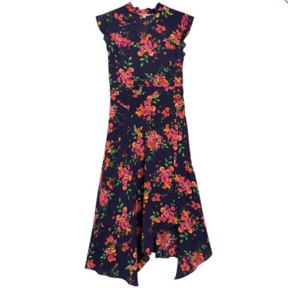 NWT Nanette Lepore Flutter Sleeve Midi Dress Sz 10 - Picture 4 of 10